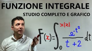 Funzione integrale Dominio  segno  asintoti  monotonia e grafico di una funzione integrale [upl. by Ahtinak]