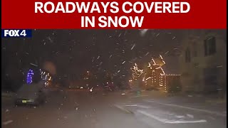 A look at the roads in Dallas County early Monday [upl. by Airbmac]