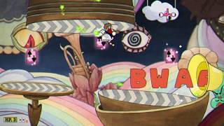 🎺 Cuphead  Funhouse Frazzle RunandGun All Coins Guide Walkthrough Gameplay [upl. by Lexy]