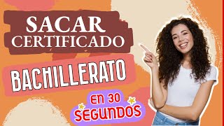 COMO SACAR CERTIFICADO de BACHILLERATO EN LINEA [upl. by Idou]