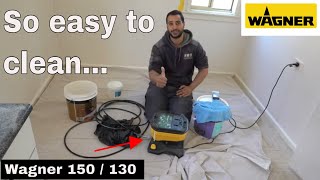 How to clean wagner paint sprayer control pro 150  130 [upl. by Sugna972]