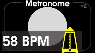 58 BPM Metronome  Adagio  1080p  TICK and FLASH Digital Beats per Minute [upl. by Annelak]