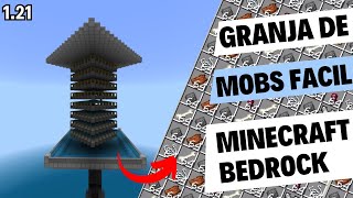 LA MEJOR GRANJA DE MOBS PARA MINECRAFT BEDROCK 121 [upl. by Gosser975]