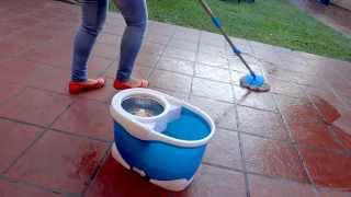 Limpiando con la mopa magica Spin Mop 360 simil Spin and Go [upl. by Jaymie]