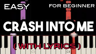 CRASH INTO ME  LYRICS   DAVE MATTHEWS  SLOW amp EASY PIANO [upl. by Sirtaeb]