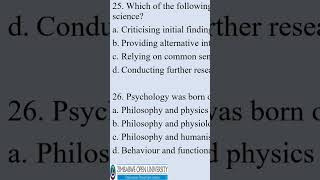 Introduction to Psychology MCQS amp Answer psychology [upl. by Meda435]