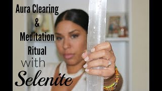 Selenite Wands Meditation  How to Clarify Your Aura with Selenite [upl. by Nnylhtak]