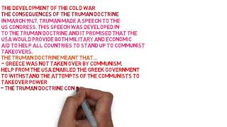 The Development of The Cold War The Consequences of The Truman Doctrine [upl. by Ziom118]