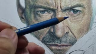 HYPER Colored Pencil Drawing Realistic Portrait Tutorial in Realtime [upl. by Komara]