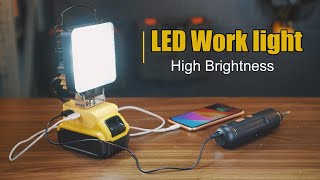 Portable Work light for Dewalt Batteries [upl. by Nalat]