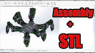 Hexapod V1 Assembly  STL [upl. by Akemit]