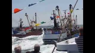 Brixham Trawler Race 2014  overtaking Haringvliet and Kerrie Marie [upl. by Aronow51]