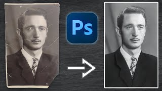 How To Restore Old Photos With Photoshop by Hand Bonus Enhancing it with AI 2023 [upl. by Hanoy]