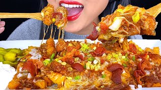 ASMR CHILI CHEESE FRIES LOADED with EXTRA CHEESE amp BACON  ASMR Phan [upl. by Kalmick]