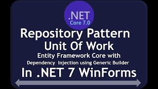 Repository Pattern And Unit Of Work With EF Core Dependency Injection In NET  Part 3 [upl. by Kin]