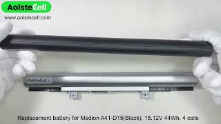 Replacement battery for Medion A41D15 1512V 44Wh 4 cells [upl. by Aynodal]