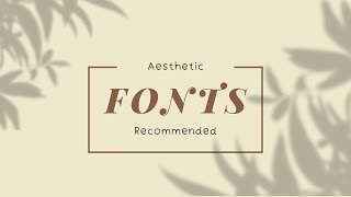 Aesthetic Fonts dafont Minimalist  retro  popular  underrated  video editing must haves [upl. by Noiroc]