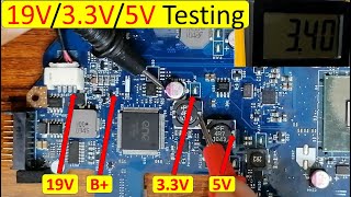 Laptop Motherboard Repair Troubleshooting B 19V 33V amp 5V Power Rails  Voltage Diagnosis Guide [upl. by Ainatit]