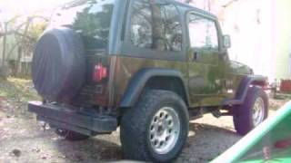 Jeep Wrangler TJ Flowmaster Exhaust Rev [upl. by Sherri435]