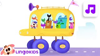 WHEELS ON THE BUS 🚌🎶 Nursery Rhymes  Lingokids [upl. by Ellicul]