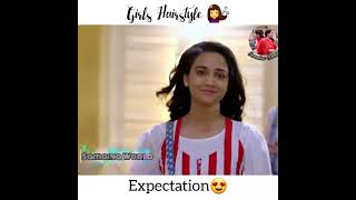 Girls hairstyle💇Expectation😍VS reality😂yeh un dinon ki baat hai❤️Samainashorts samaina [upl. by Barcus]