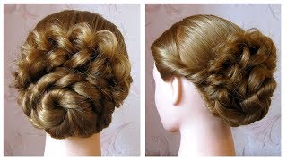 Chignon tressé facile ❁ Tuto coiffure simple et rapide cheveux long [upl. by Tanney]