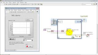 NI myRIO quotMicrophone demoquot LabVIEW project [upl. by Bernete]