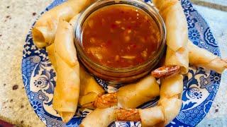 Firecracker shrimp rolls with homemade sweet chili sauce [upl. by Balbinder867]