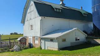 A gambrel roof barn and a brick house When I picture a Wisconsin farm this is it [upl. by Abroms884]