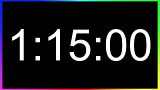 Minuteur 1h15min ALARME🚨 Compte à Rebours 1 Heure 15 Minutes Minuterie 75 MinutesDécompte 1h15 [upl. by Shotton]