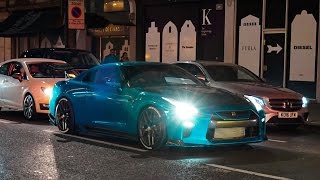 Nissan GTR R35’s Invazion on Sloane Street in London [upl. by Enilarac]