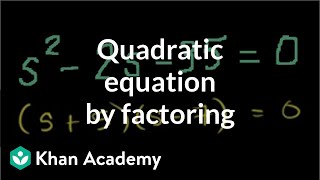 Solving a quadratic equation by factoring  Algebra II  Khan Academy [upl. by Sofia]