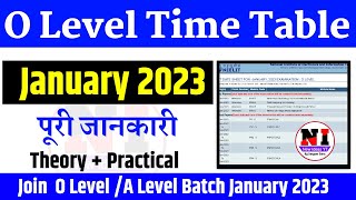 O Level Examination Schedule January 2023  O Level Exam Date 2023 Official  Exam Date [upl. by Emersen887]