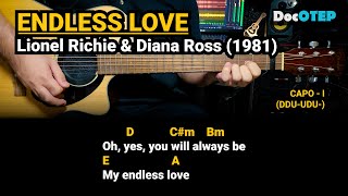 Endless Love  Lionel Richie amp Diana Ross 1981 Easy Guitar Chords Tutorial with Lyrics [upl. by Acus]