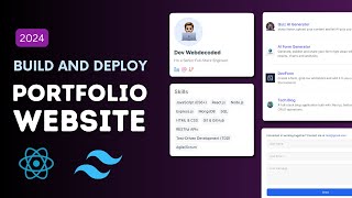 React Tutorial  Build amp Deploy Developer Portfolio Website Beginner Friendly 2024 [upl. by Aydan994]