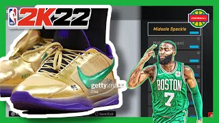 NBA 2K22 Shoe Creator Undefeated x Nike Kobe 5 Protro quotHall of Famequot Jaylen Brown Custom Tutorial [upl. by Euqinehs]