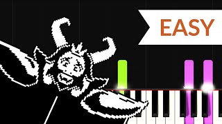 Asgore Theme  Undertale EASY Piano Tutorial [upl. by Nobe]