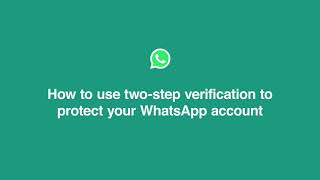 How To Use TwoStep Verification  Privacy Tips  WhatsApp [upl. by Couture365]