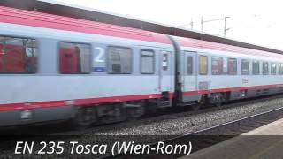 EuroNight 235 Tosca Wien MeidlingRoma Termini TrainView 46 [upl. by Kcirederf]