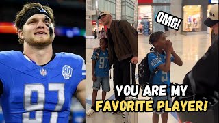 Aidan Hutchinsons Heartwarming Airport Encounter with a Young Detroit Lions Fan  Exclusive Video [upl. by Eniladam554]