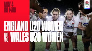 LIVE  England U20 Women v Wales U20 Women  Shaftesbury Park [upl. by Ioves826]