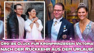 Großes Glück für Schwedens Kronprinzessin Victoria nach der Rückkehr aus dem Urlaubfamiliäre Freude [upl. by Yahc]