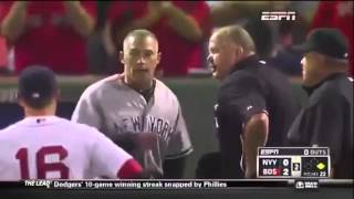 Arod HBP Girardi ejected [upl. by Brooking]