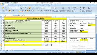 METHODE DESTIMATION COUT KM TRANSPORT [upl. by Wills]