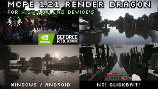 RENDER DRAGON Best Realistic Shaders For Minecraft PE 120 Best NO LAG Minecraft 121 [upl. by Gamages]