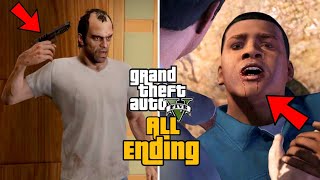 GTA 5  All 5 Endings ABC Secret amp BETA [upl. by Valiant]