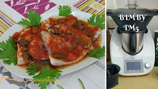 BIMBY TM5 RICETTA PESCE SPADA ALLA GHIOTTA  THERMOMIX [upl. by Glassman601]