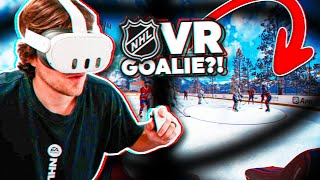 PLAYING GOALIE IN NHL VIRTUAL REALITY [upl. by Atiuqrahc]