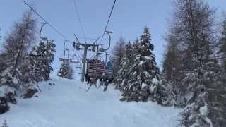 Risalita integrale seggiovia Graffer quotMalghettequot  Marilleva TN  Chairlift  Stolheis  Stollift [upl. by Aihsyn]