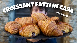 COME FARE IN CASA DEI CROISSANT STRAORDINARI meglio di quelli del bar  ricetta perfetta  DZ [upl. by Eiliab]